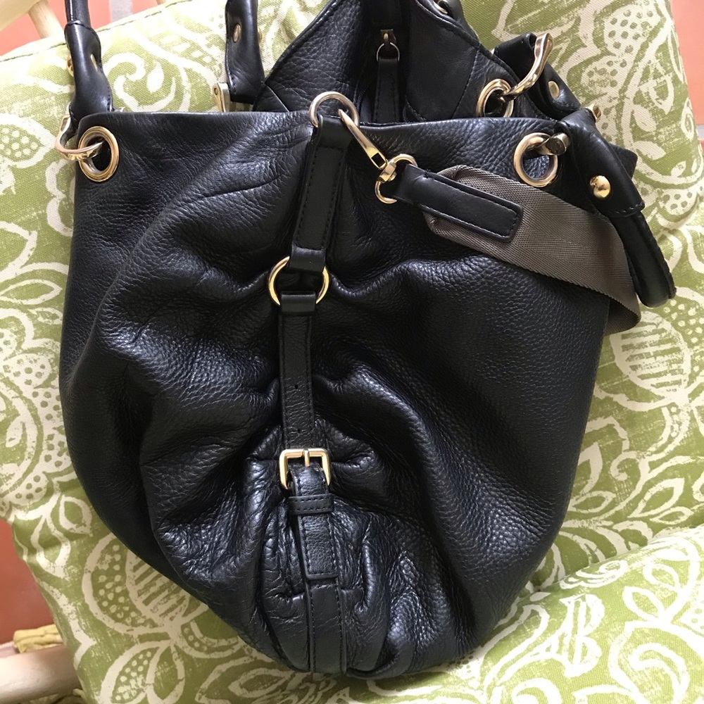 Rabeanco black leather (real) handbag - Picture 5 of 8
